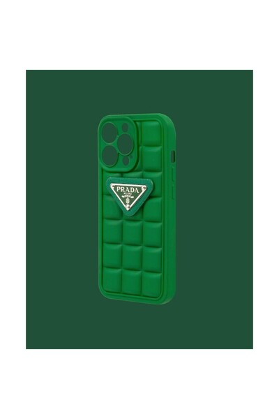 DUKKANCASE Matte Green Embossed Silicone Phone Case - Dk046 - iPhone 13 Promax