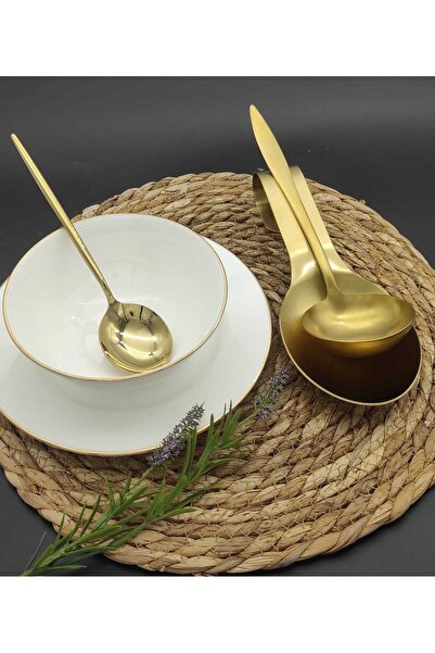 BRONDOFF Matte Gold Spoon Ladle Coaster