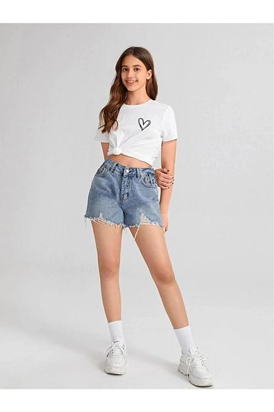 BENROMA 1 tricou este un cadou pentru achiziții de 6 și mai sus în coș - tricou pentru copii cu imprimeu inimă