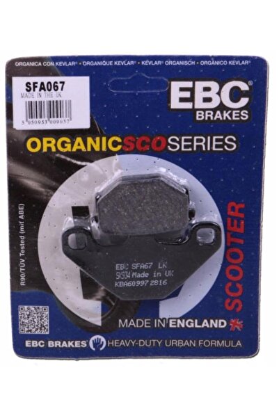 EBC Sfa067 2008-2015 Kymco Agility 16+ 125i Uyumlu Arka Fren Balatası Organik Balata