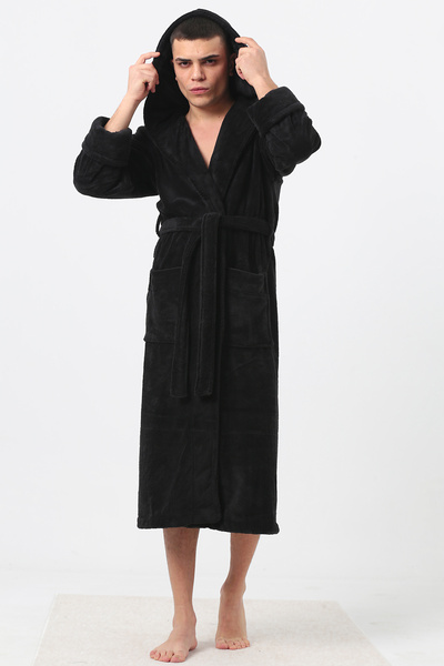 Nuşa Ανδρική ρόμπα Welsoft Thick με κουκούλα