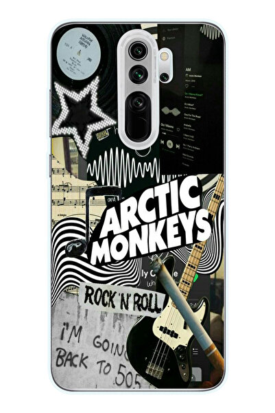 Magic Ring Redmi Note 8 Pro Uyumlu Arctic Monkeys Kolaj Desenli Şeffaf Telefo...