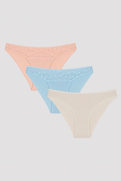 Penti Laser Cut Cotton Thong Panties - Trendyol