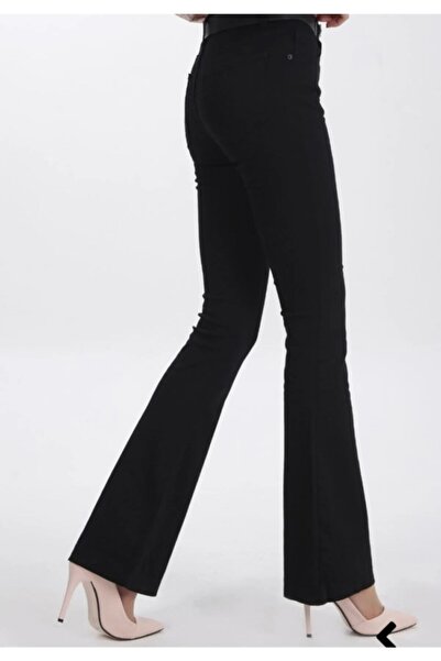 JILLY بنطلون جينز أسود واسع من الليكرا لا يبهت، مريح للغاية