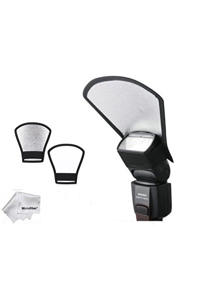 Tianya Tepe Kafa Flash Flaşları Için Bariyer Yansıtıcı 2 In 1 Softbox Canon Nikon Sony Fujifilm  Uyumlu