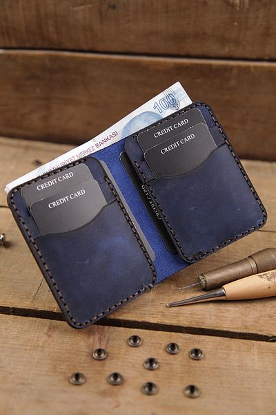 New Coast Leather 1900's Γνήσιο δέρμα Χειροποίητο Μινιμαλιστικό Ανδρικό Πορτοφόλι