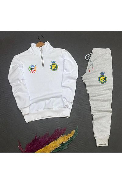 Pisa Art Al-Nassr Saudi Arabia Pro League Half Zipper Sweatpants Combination