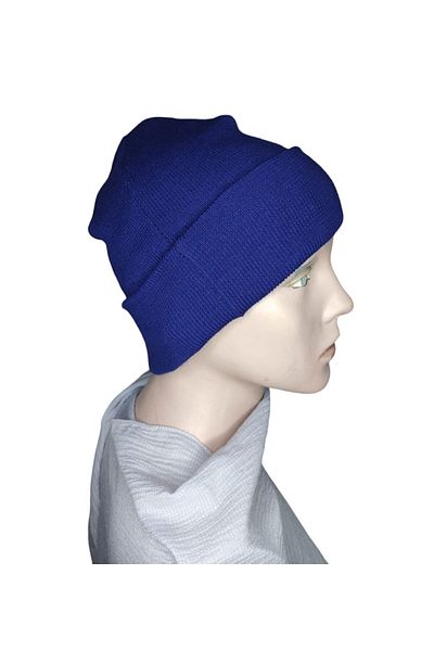 marufshop Унисекс есенно-зимна шапка с вълнена шапка от трикотаж за открито