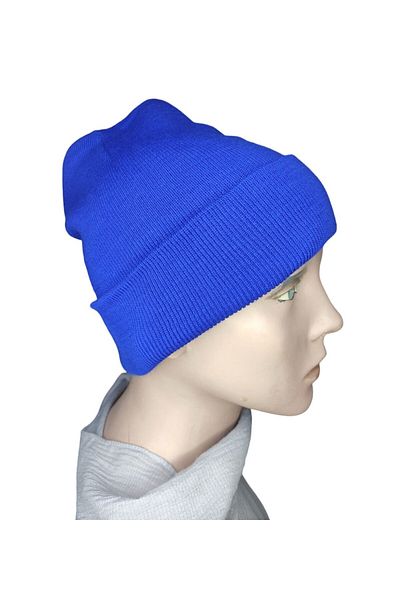 marufshop Унисекс есенно-зимна шапка с вълнена шапка от трикотаж за открито
