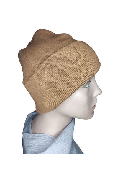 marufshop Унисекс есенно-зимна шапка с вълнена шапка и трикотаж за открито