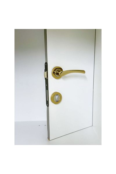 KOLDOOR Bravo Albirifin Rosette Door Handle Yale Steel Door Handle Left Pushes 1 Piece