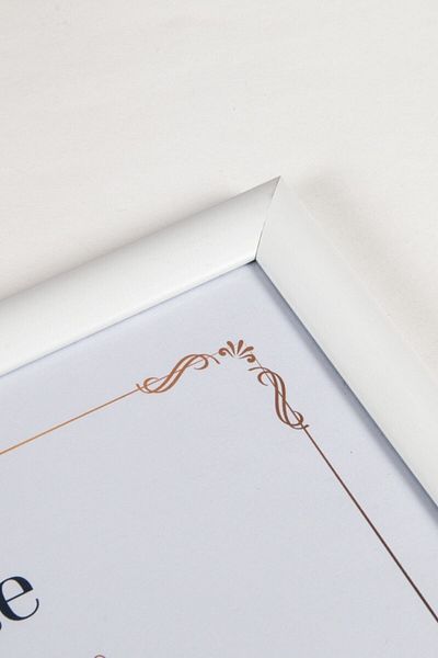 AS TİCARET A4 Frame White Unbreakable PVC Glass 21x30 Certificate Diploma Document for Photo 002