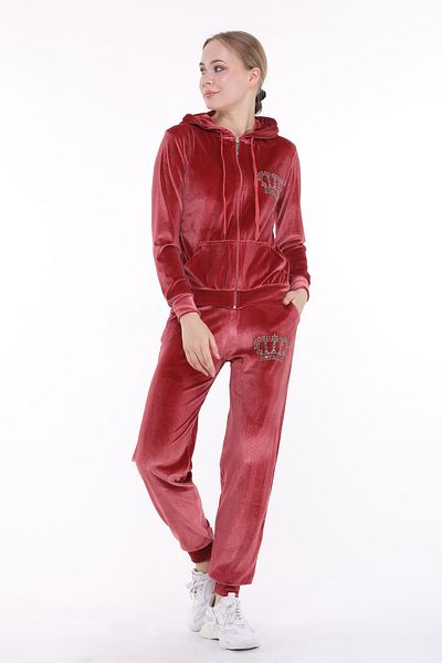 ikmal collection Αναπλήρωση Dusty Rose Crowned Stone Leg Rubber Velvet Σετ