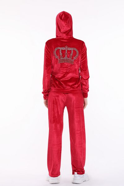 ikmal collection Ikmal Crowned Stone Soft Texture Velvet Trousers