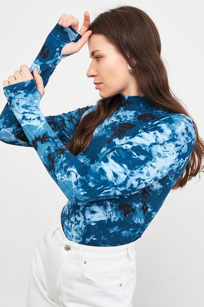 Yefrastore Body de damă de noapte boem cu modele de degete