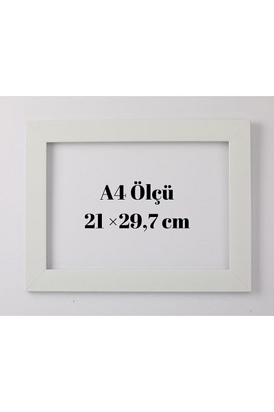 AS TİCARET Standard A4 Frame 21 X 29.7 Cm Internal Dimensions. 30 Mm Frame with Glass