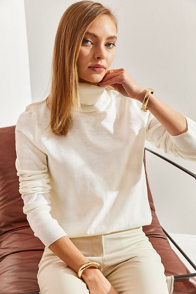 Bianco Lucci Női garbós kötöttáru pulóver