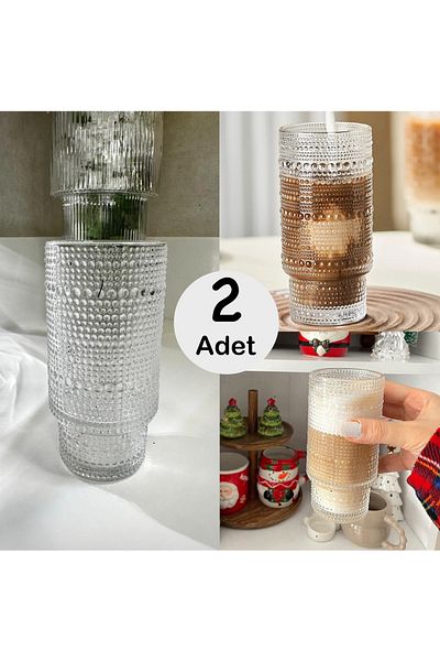 MİMOZA PARK 2 PCS 320 ML BEAD EMBROIDERED ORIGAMI CUPS PINTEREST PRESENTATION CUPS