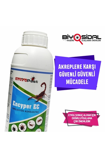 enviropest ENCYPER Kene Akrep Pire Tahtakurusu İlacı 1 Lt