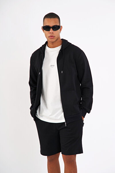 COMEOR Regular Fit Yanları Cepli Rahat Kesim Siyah-gri-antrasit 3'lü Erkek Şort