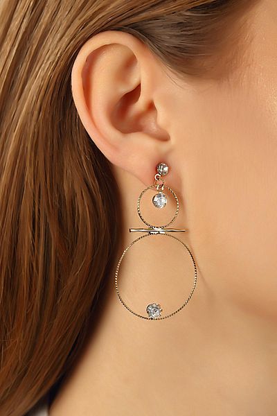 Duke Nickle Zircon Stone Hoop Earrings Dbkp2026