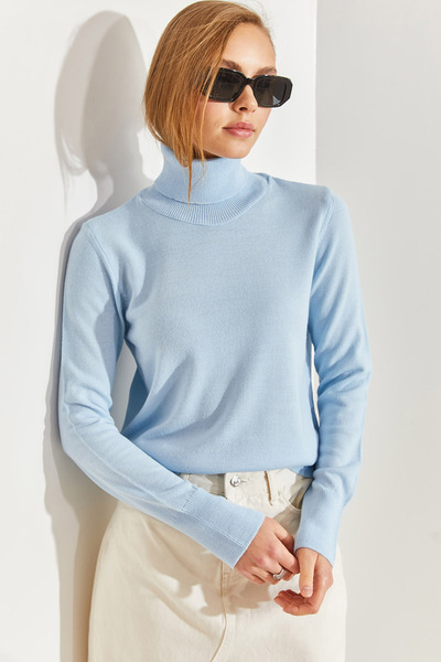 Bianco Lucci Γυναικείο πλεκτό πουλόβερ με ζιβάγκο