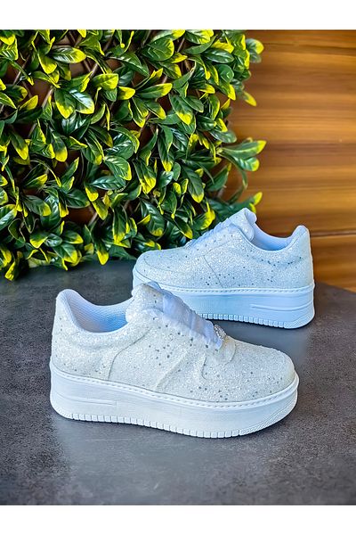 Ayakkabı Tutkusu Stilo ® Sports Bridal Shoes Shimmer and Shine Off White Shine Extreme Comfortable and High Quality Wedding Dress