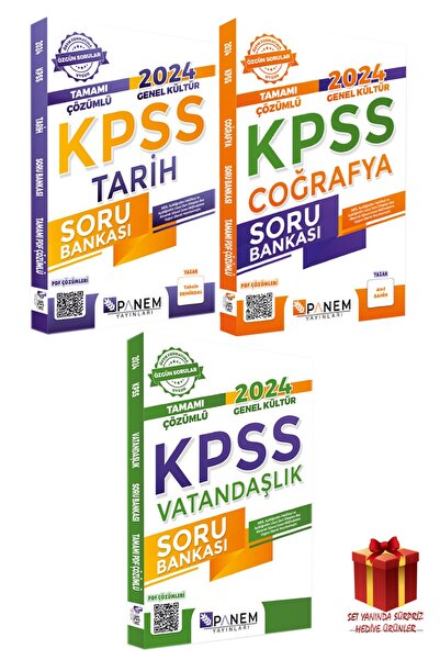Panem Yayınları 2024 Panem Yayıncılık KPSS Tarih Soru Bankası+Coğrafya Soru B...