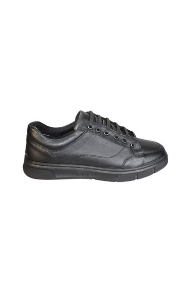 Dockers By Gerli DOCKERS Men's Black Leather Laced Genuine Leather Thermo Sole Casual Shoes