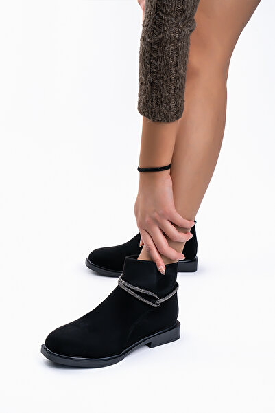 Shupe Kadın Siyah Süet Bot