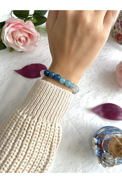 Padore Accessory Okyanus Ferahlığı | A+ KALİTE | Mavi Akik, Akuamarin, Ay Taş...