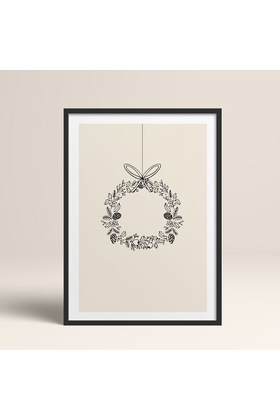 HOMEPACK Set de pictură înrămată din 3 piese Pictură cu poster din seria de Crăciun HPN159