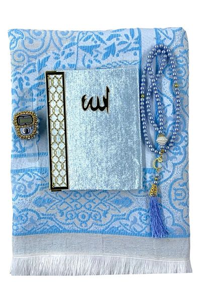 medipek Gift Yasin Prayer Rug Prayer Beads Stone Zikrmatik Special Design Luxury Set