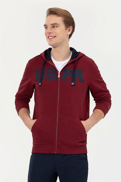 U.S. Polo Assn. Men's Claret Red Sweatshirt