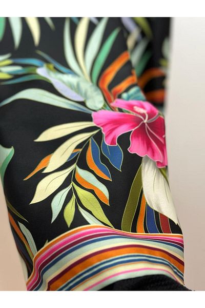AYHAN Loose Cut Floral Trousers