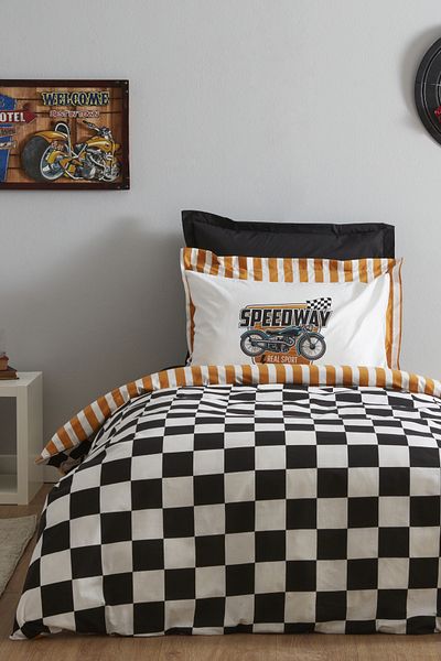 Karaca Home Set de husă de pilote Young Speed ​​Way 100% bumbac