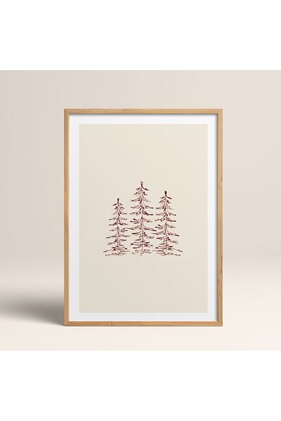 HOMEPACK Комплект от 3 рамкирани картини, коледна серия, плакат HPN160