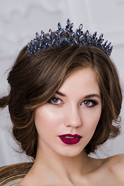 Limelia Coroană de mireasă cu henna cu detaliu de piatră de cristal - Coroană...