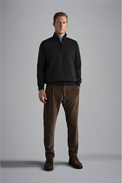 PAUL&SHARK MEN'S ZIPPED PULLOVER C.WWOOL Sweater