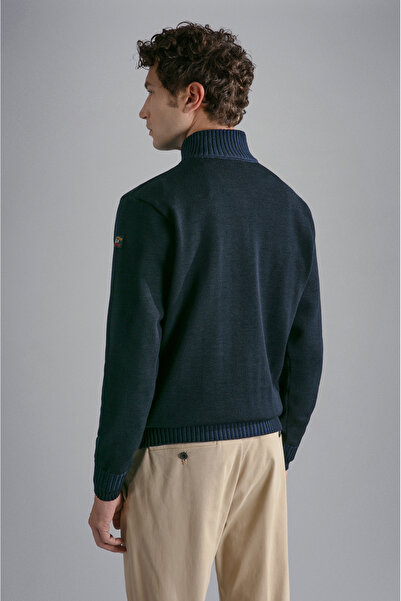 PAUL&SHARK MEN'S ZIPPED PULLOVER C.W. WOOL