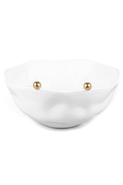 Mikasa Moor White Gold Bulk Large Porcelain Bowl 23x10cm