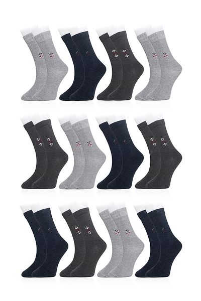 Line Smart Pack of 6 Men's Cotton Patterned Quality Waiter Socks