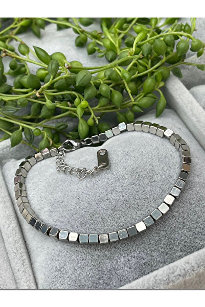 artistik bijuteri steel square bracelet