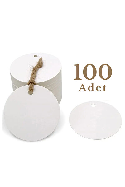 DERELİ MATBAA Beli okrugli kartonski etiketi sa rupama, proizvodne oznake 4,5...
