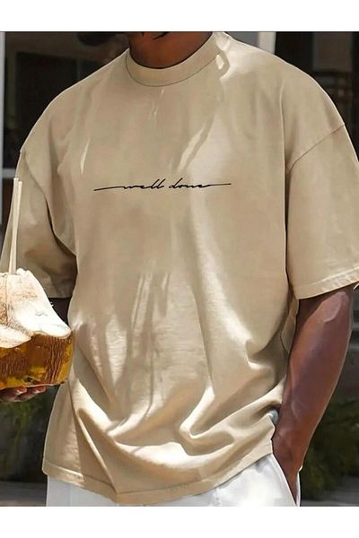 MOONBULL Ανδρικό μπλουζάκι με στάμπα oversize