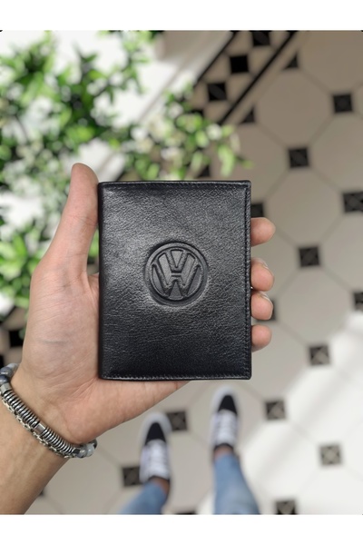 Volkswagen Vehicle Compatible VISSO 1904 Genuine Leather Vehicle License Case Customized Bag And Leather Keychain