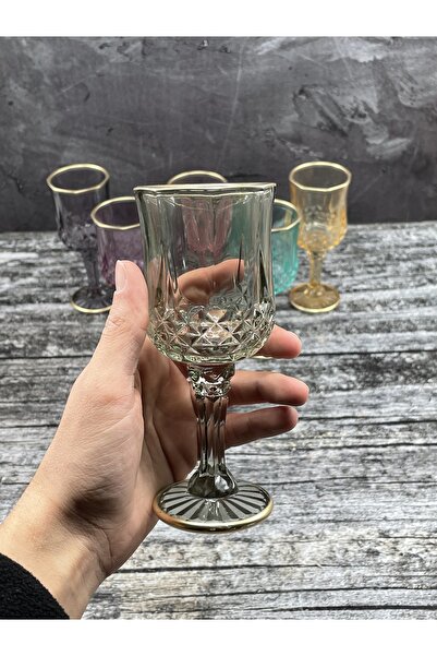 YzHome Set of 6 Colored Glass Coffee Side Water Glasses 150ml