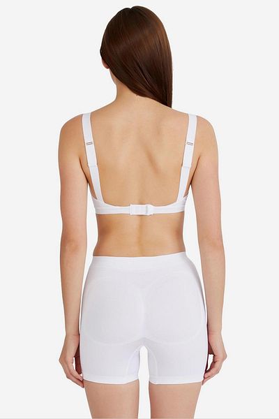 AYYILDIZ 314 Corset scurt alb cu talie joasă
