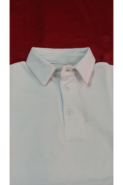 difa kids Hanorac alb de școală cu guler polo
