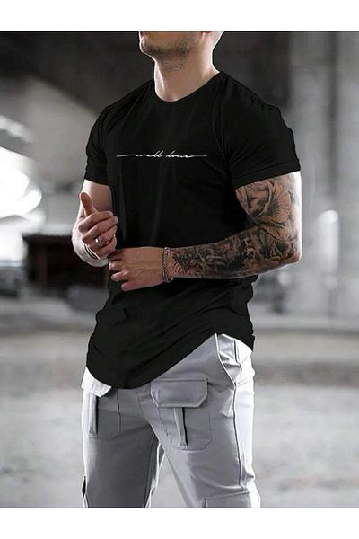 MOONBULL Ανδρικό μπλουζάκι με στάμπα oversize